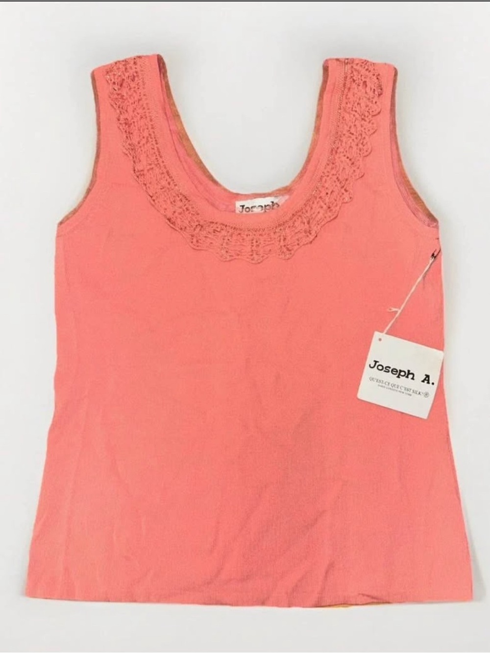 Y2K Joseph A. Scalloped Tank Top.  SIZE L